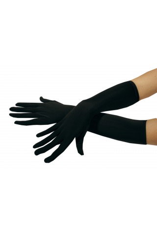 Секси ръкавици от лъскава еластична текстилна материя